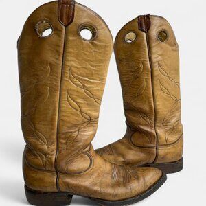 Tony Lama Buckaroo Boots Men's Leather Western Riding Cowboy Work Biker 9.5 D